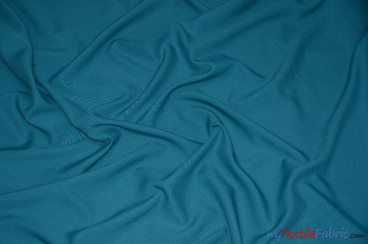 60" Wide Polyester Fabric by the Yard | Visa Polyester Poplin Fabric | Basic Polyester for Tablecloths, Drapery, and Curtains | Fabric mytextilefabric Yards Teal 