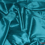 Load image into Gallery viewer, Polyester Silk Fabric | Faux Silk | Polyester Dupioni Fabric | Sample Swatch | 54&quot; Wide | Multiple Colors | Fabric mytextilefabric Sample Swatches Teal 

