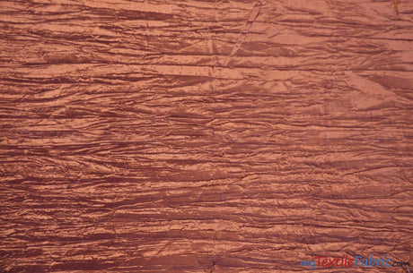 Crease Taffeta Fabric | Crush Taffeta | 52" Wide | Continuous Yards | Multiple Colors | Fabric mytextilefabric Yards Terra Cotta 