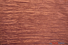 Load image into Gallery viewer, Crease Taffeta Fabric | Crush Taffeta | 52&quot; Wide | Continuous Yards | Multiple Colors | Fabric mytextilefabric Yards Terra Cotta 