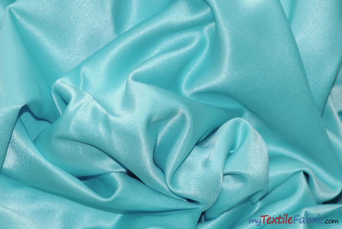 L'Amour Satin Fabric | Polyester Matte Satin | Peau De Soie | 60" Wide | Continuous Yards | Wedding Dress, Tablecloth, Multiple Colors | Fabric mytextilefabric Yards 951 Blue 