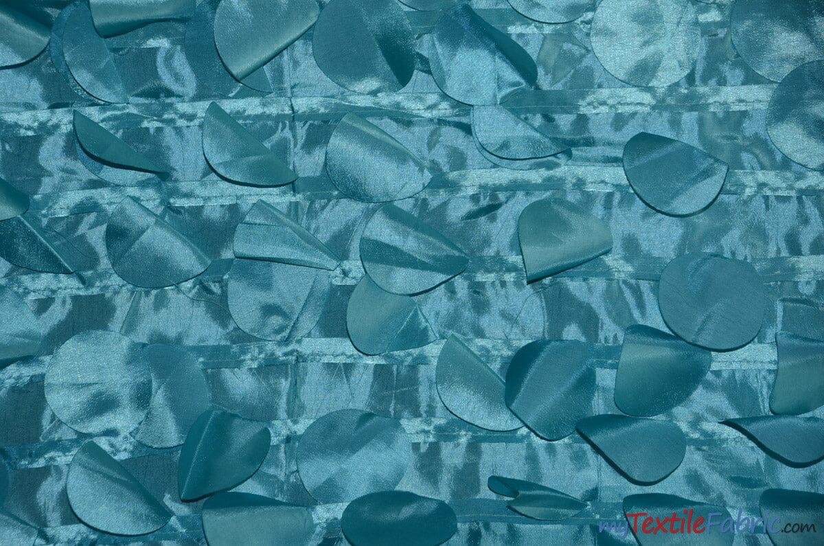 Petal Taffeta Fabric | Hanging Round Petal Taffeta | 57" Wide | Multiple Colors Fabric mytextilefabric Yards 951 Blue 