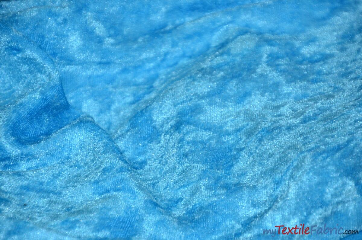 Panne Velvet Fabric | 60" Wide | Crush Panne Velour | Apparel, Costumes, Cosplay, Curtains, Drapery & Home Decor | Fabric mytextilefabric Yards Turquoise 