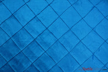 Load image into Gallery viewer, Taffeta Pintuck Fabric | 4&quot;x4&quot; Diamond | Diamond Taffeta Fabric | 58&quot; Wide | Multiple Colors | Continuous Yards | Fabric mytextilefabric Yards Turquoise 
