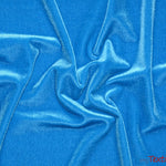 Load image into Gallery viewer, Soft and Plush Stretch Velvet Fabric | Stretch Velvet Spandex | 58&quot; Wide | Spandex Velour for Apparel, Costume, Cosplay, Drapes | Fabric mytextilefabric Yards Turquoise 
