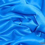 Load image into Gallery viewer, L&#39;Amour Satin Fabric | Polyester Matte Satin | Peau De Soie | 60&quot; Wide | Sample Swatch | Wedding Dress, Tablecloth, Multiple Colors | Fabric mytextilefabric Sample Swatches Turquoise 
