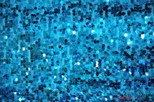 Load image into Gallery viewer, New York Dazzle Sequins Fabric | 6mm Sequins Fabric | 52&quot; Wide | Multiple Colors | Fabric mytextilefabric Yards Turquoise 