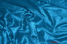 Load image into Gallery viewer, Polyester Silk Fabric | Faux Silk | Polyester Dupioni Fabric | Wholesale Bolt | 54&quot; Wide | Multiple Colors | Fabric mytextilefabric Bolts Turquoise 
