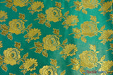 Oriental Metallic Flower Brocade | Metallic Brocade B88 | 58" Wide | Chinese Brocade Fabric | Fabric mytextilefabric 