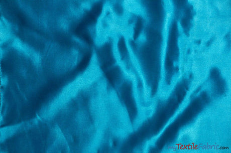 Bridal Satin Fabric | Shiny Bridal Satin | 60" Wide | Multiple Colors | Wholesale Bolts | Fabric mytextilefabric Bolts Turquoise 