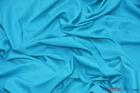 Extra Wide Polyester Fabric | 120" Wide Polyester Fabric | 120" Polypoplin for Tablecloths, Drapery, and Curtains | Fabric mytextilefabric Yards Turquoise 