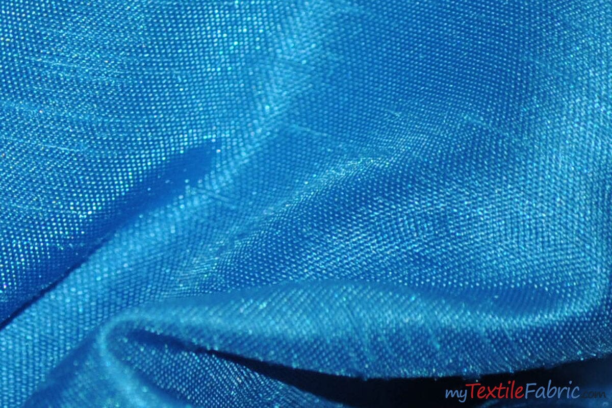Shantung Satin Fabric | Satin Dupioni Silk Fabric | 60" Wide | Multiple Colors | Sample Swatch | Fabric mytextilefabric Sample Swatches Turquoise 