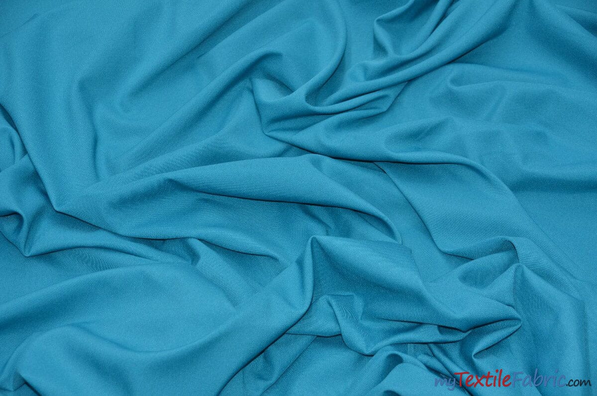 60" Wide Polyester Fabric Sample Swatches | Visa Polyester Poplin Sample Swatches | Basic Polyester for Tablecloths, Drapery, and Curtains | Fabric mytextilefabric Sample Swatches Turquoise 