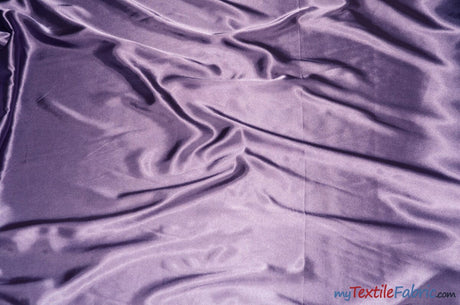 Silky Soft Medium Satin Fabric | Lightweight Event Drapery Satin | 60" Wide | Economic Satin by the Wholesale Bolt | Fabric mytextilefabric Bolts Victorian Lilac 0072 