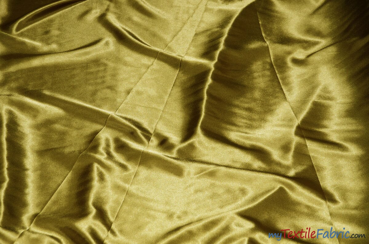 Charmeuse Satin Fabric | Silky Soft Satin | 60" Wide | Wholesale Bolt Only | Multiple Colors | Fabric mytextilefabric Bolts Vintage Olive 