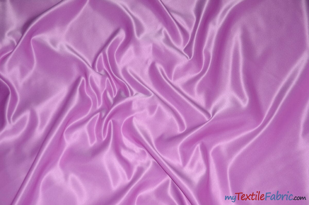 L'Amour Satin Fabric | Polyester Matte Satin | Peau De Soie | 60" Wide | Sample Swatch | Wedding Dress, Tablecloth, Multiple Colors | Fabric mytextilefabric Sample Swatches Violet 
