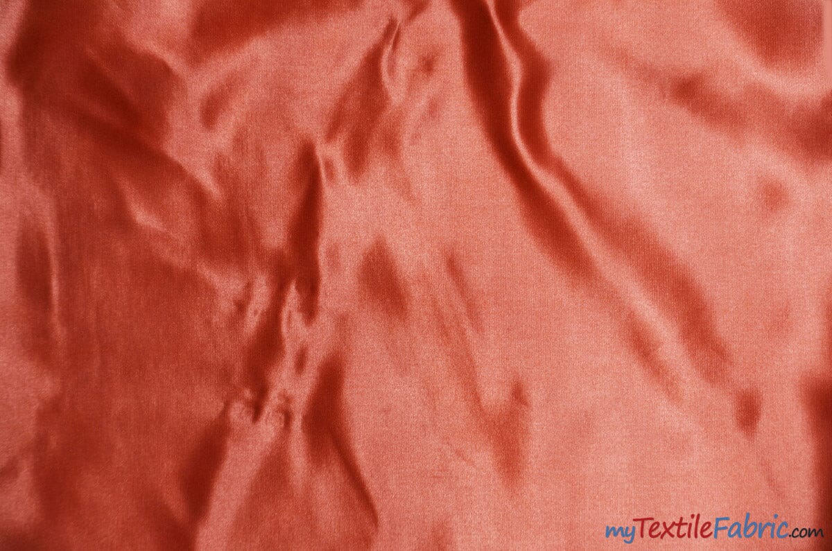 Bridal Satin Fabric | Shiny Bridal Satin | 60" Wide | Multiple Colors | Continuous Yards | Fabric mytextilefabric Yards Watermelon 