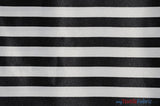 1" Stripe Satin Print | Dull Satin Print | 58/60" Wide | Stripe Satin Print Fabric | 3 Colors | Fabric mytextilefabric Yards Black White 1" Stripe 