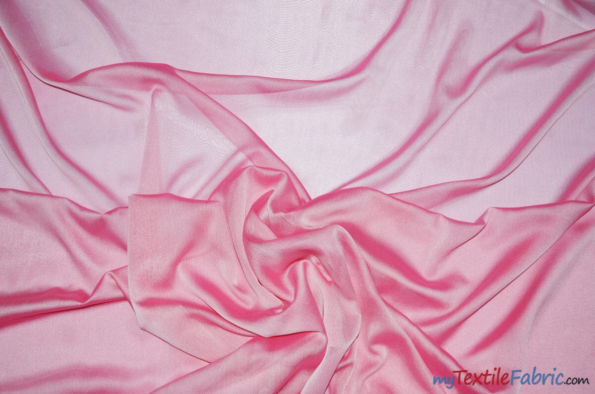 Two Tone Chiffon Fabric | Iridescent Chiffon Fabric | 60" Wide | Clean Edge | Multiple Colors | Wholesale Bolt | Fabric mytextilefabric Bolts White Fuchsia 