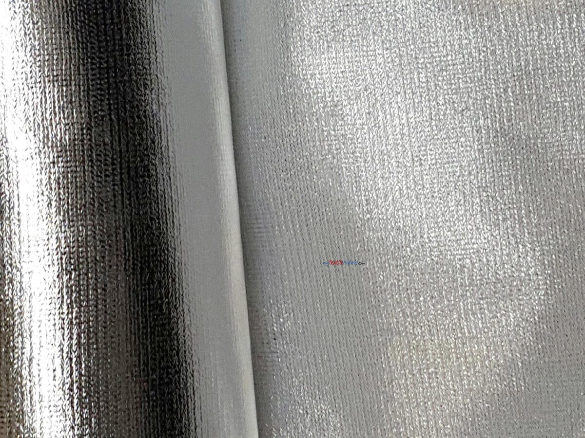 Tricot Lame Fabric | Stiff Metallic Foil | 40" Wide | Dress Material Dance Wear Costume Theatrical | Fabric mytextilefabric Yards Silver White Tricot 