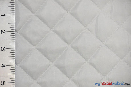 Quilted Polyester Batting Fabric | Padded Quilted Fabric Lining | 60" Wide | Polyester Quilted Padded Lining Fabric by the Yard | Jacket Liner Fabric | newtextilefabric 3"x3" Sample Swatch White 