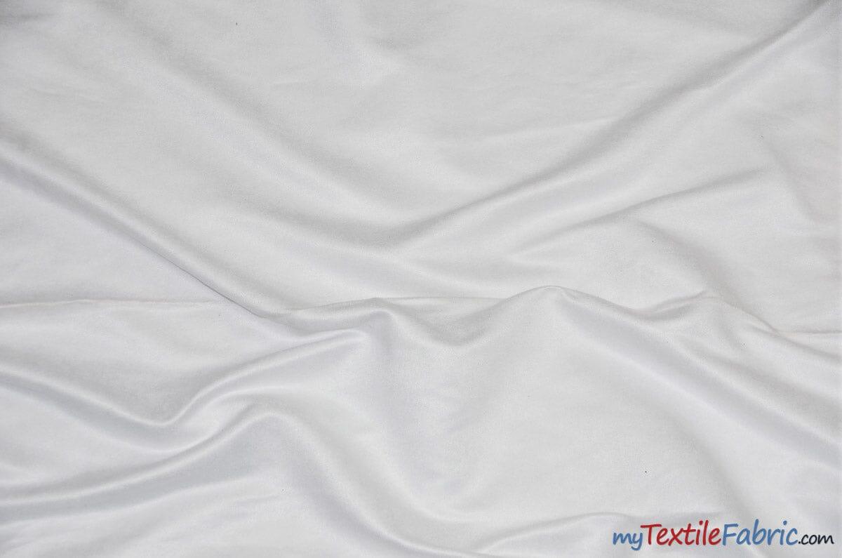 Suede Fabric | Microsuede | 40 Colors | 60" Wide | Faux Suede | Upholstery Weight, Tablecloth, Bags, Pouches, Cosplay, Costume | Continuous Yards | Fabric mytextilefabric Yards White 