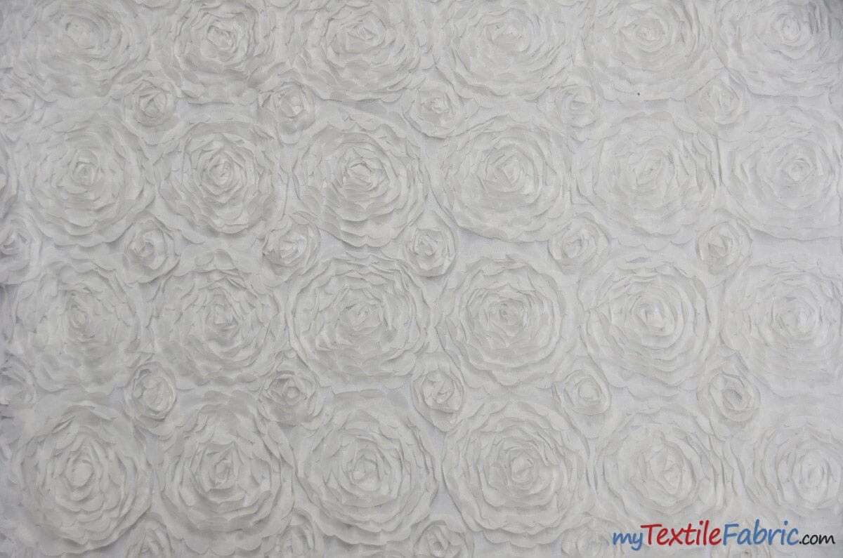 Wedding Floral Chiffon Fabric | 3d Floral Chiffon Fabric | Floral Chiffon Embroidery | 52" Wide | 4 Colors | Fabric mytextilefabric Yards White 