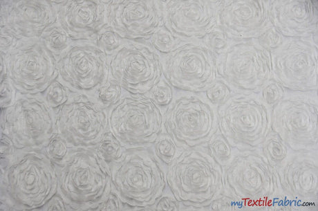 Wedding Floral Chiffon Fabric | 3d Floral Chiffon Fabric | Floral Chiffon Embroidery | 52" Wide | 4 Colors | Fabric mytextilefabric Yards White 