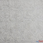 Load image into Gallery viewer, Wedding Floral Chiffon Fabric | 3d Floral Chiffon Fabric | Floral Chiffon Embroidery | 52&quot; Wide | 4 Colors | Fabric mytextilefabric Yards White 
