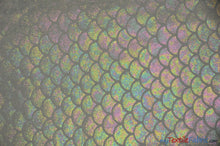 Load image into Gallery viewer, 4 Way Stretch Dancewear Fabric | Paradise Mermaid Hologram Spandex | 58/60&quot; Wide | Multiple Colors | Fabric mytextilefabric Yards White 