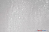 Crystal Organza Fabric | Sparkle Sheer Organza | 60" Wide | Continuous Yards | Multiple Colors | Fabric mytextilefabric Yards White 