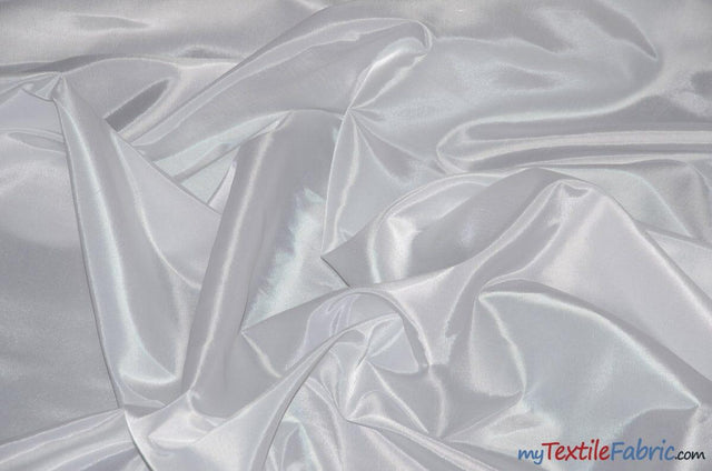 Taffeta Fabric | Two Tone Taffeta Fabric | Non Stretch Taffeta | 60" Wide | Multiple Solid Colors | Sample Swatch | Fabric mytextilefabric Sample Swatches White 