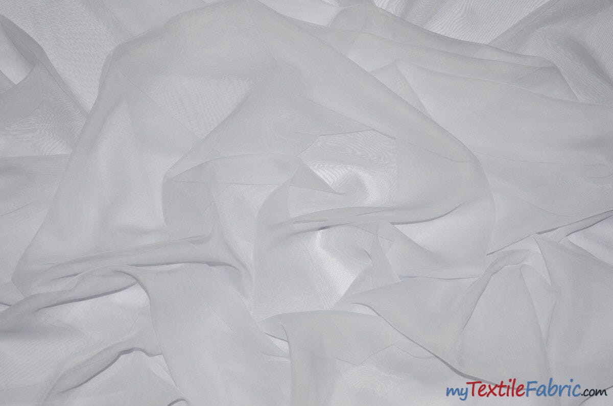 Two Tone Chiffon Fabric | Iridescent Chiffon Fabric | 60" Wide | Clean Edge | Multiple Colors | Sample Swatches | Fabric mytextilefabric Sample Swatches White 