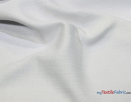 Rustic Linen Fabric | Imitation Linen Fabric | Faux Linen Fabric | 58" Wide | 5 Colors | Fabric mytextilefabric Yards White 