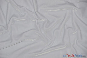 Soft and Plush Stretch Velvet Fabric | Stretch Velvet Spandex | 58" Wide | Spandex Velour for Apparel, Costume, Cosplay, Drapes | Fabric mytextilefabric Yards White 