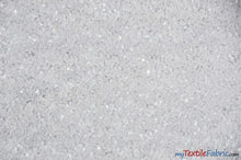 Load image into Gallery viewer, Glitz Mesh Sequins Fabric | 3mm Glitter Sequins | 52&quot; Wide | Multiple Colors | Fabric mytextilefabric Yards White 
