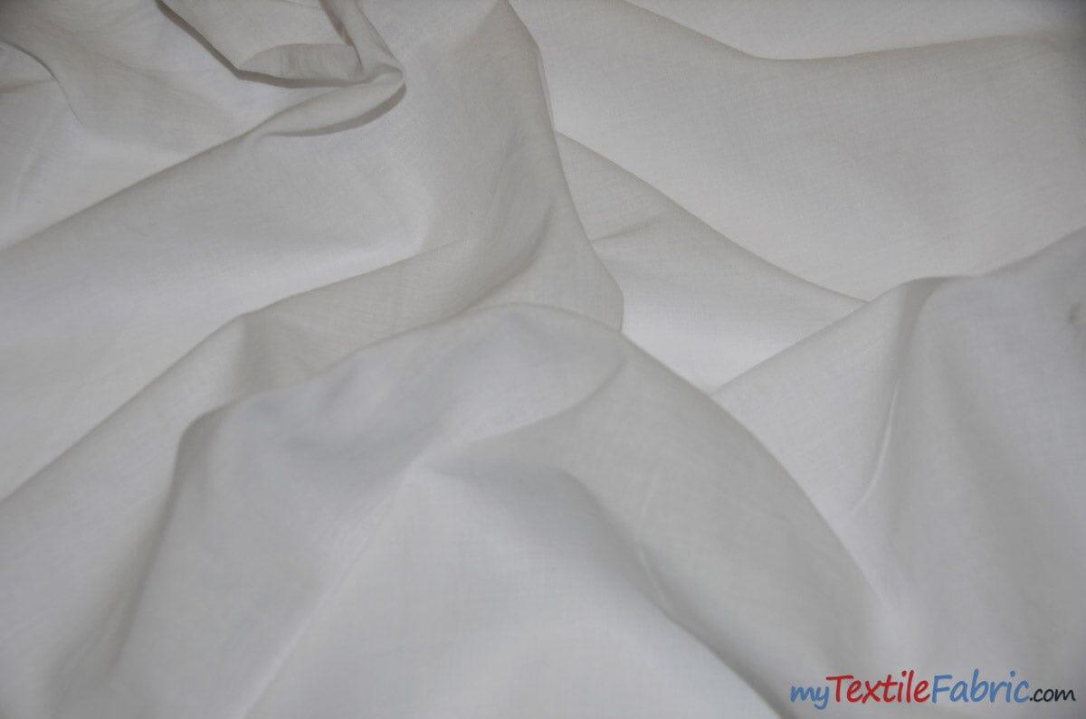 100% Cotton Lawn Fabric | Lightweight Cotton Fabric | 60" Wide | Multiple Colors | Fabric mytextilefabric Yards White 