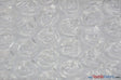 Rosette Satin Bordeaux Fabric | Rose Bordeaux Satin | 52" wide | 3d Floral Satin Embroidered on a Mesh | Multiple Colors | Fabric mytextilefabric Yards White 