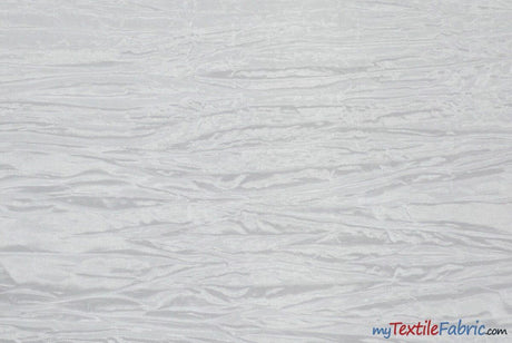 Crease Taffeta Fabric | Crush Taffeta | 52" Wide | Wholesale Bolt | Multiple Colors | Fabric mytextilefabric Bolts White 