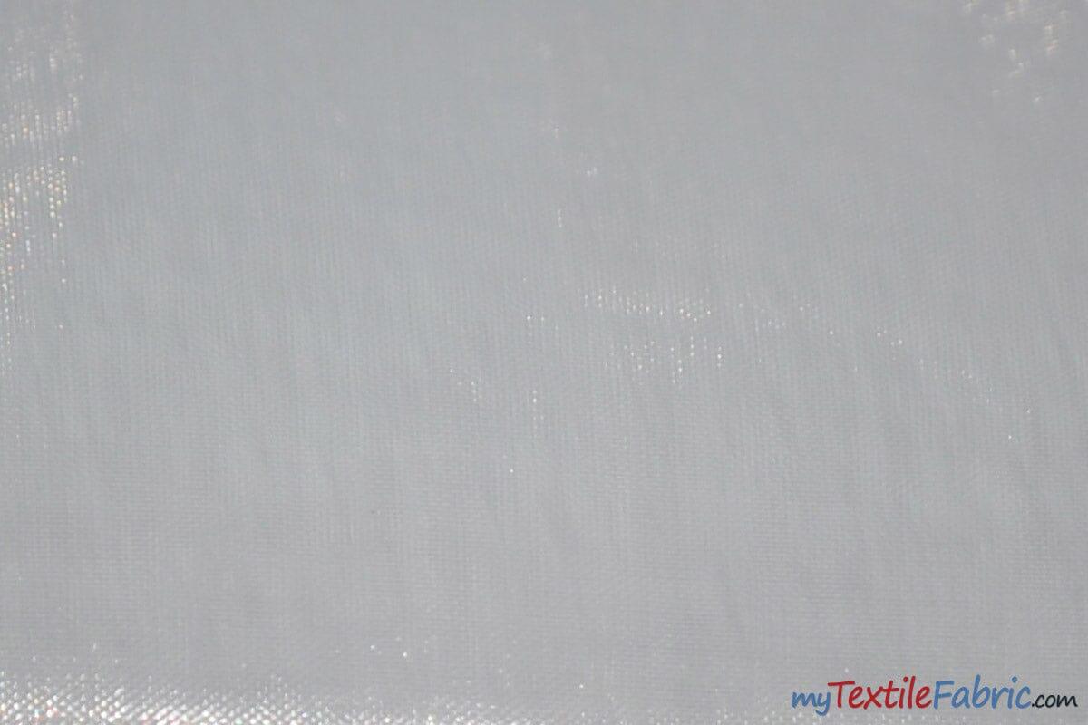 Soft and Smooth Mirror Organza Fabric | 60" Wide | Wholesale Bolt | Multiple Colors | Fabric mytextilefabric Bolts White 