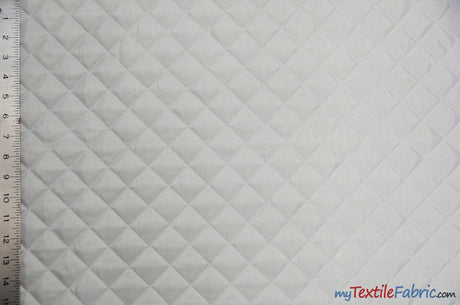 Quilted Polyester Batting Fabric | Padded Quilted Fabric Lining | 60" Wide | Polyester Quilted Padded Lining Fabric by the Yard | Jacket Liner Fabric | newtextilefabric Yards White 