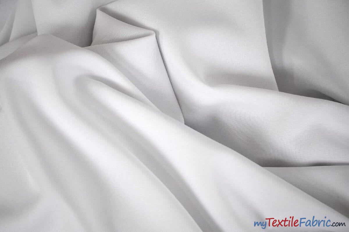 60" Wide Polyester Fabric by the Yard | Visa Polyester Poplin Fabric | Basic Polyester for Tablecloths, Drapery, and Curtains | Fabric mytextilefabric Yards White 