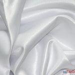 Load image into Gallery viewer, Stretch Matte Satin Peau de Soie Fabric | 60&quot; Wide | Stretch Duchess Satin | Stretch Dull Lamour Satin for Bridal, Wedding, Costumes, Bridesmaid Dress Fabric mytextilefabric Yards White 
