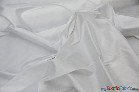 Polyester Silk Fabric | Faux Silk | Polyester Dupioni Fabric | Wholesale Bolt | 54" Wide | Multiple Colors | Fabric mytextilefabric Bolts White 