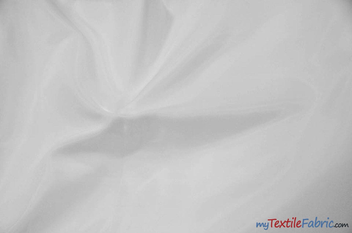 Polyester Silky Habotai Lining | 58" Wide | Super Soft and Silky Poly Habotai Fabric | Wholesale Bolt | Multiple Colors | Digital Printing, Apparel Lining, Drapery and Decor | Fabric mytextilefabric Bolts White 
