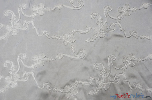 Ribbon Taffeta Fabric | Ribbon Cord Taffeta Embroidery | 54
