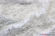 Sheer Rose Garden | 52" wide | 3d Floral Chiffon Fabric Embroidered on Mesh | Multiple Colors | Fabric mytextilefabric Yards White 