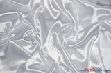 Charmeuse Satin Fabric | Silky Soft Satin | 60" Wide | Wholesale Bolt Only | Multiple Colors | Fabric mytextilefabric Bolts White 