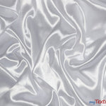 Load image into Gallery viewer, Charmeuse Satin Fabric | Silky Soft Satin | 60&quot; Wide | Wholesale Bolt Only | Multiple Colors | Fabric mytextilefabric Bolts White 
