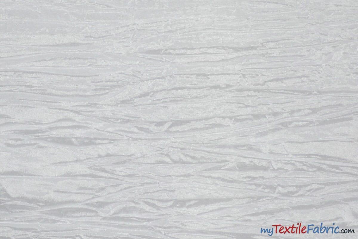 Crease Taffeta Fabric | Crush Taffeta | 52" Wide | Continuous Yards | Multiple Colors | Fabric mytextilefabric Yards White 